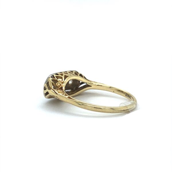 14K Yellow and White Gold Estate Vintage Reproduction Diamond Fashion Ring Image 3 Minor Jewelry Inc. Nashville, TN