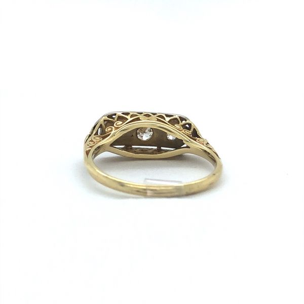 14K Yellow and White Gold Estate Vintage Reproduction Diamond Fashion Ring Image 4 Minor Jewelry Inc. Nashville, TN