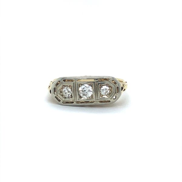 14K Yellow and White Gold Estate Vintage Reproduction Diamond Fashion Ring Minor Jewelry Inc. Nashville, TN