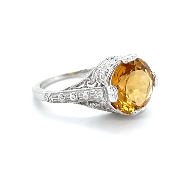 14K White Gold Estate Citrine Ring Image 3 Minor Jewelry Inc. Nashville, TN