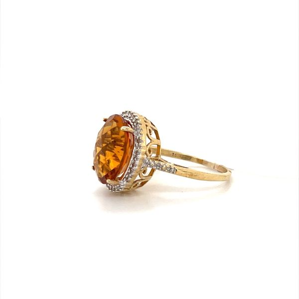 14K Yellow Gold Estate Citrine and Diamond Ring Image 2 Minor Jewelry Inc. Nashville, TN