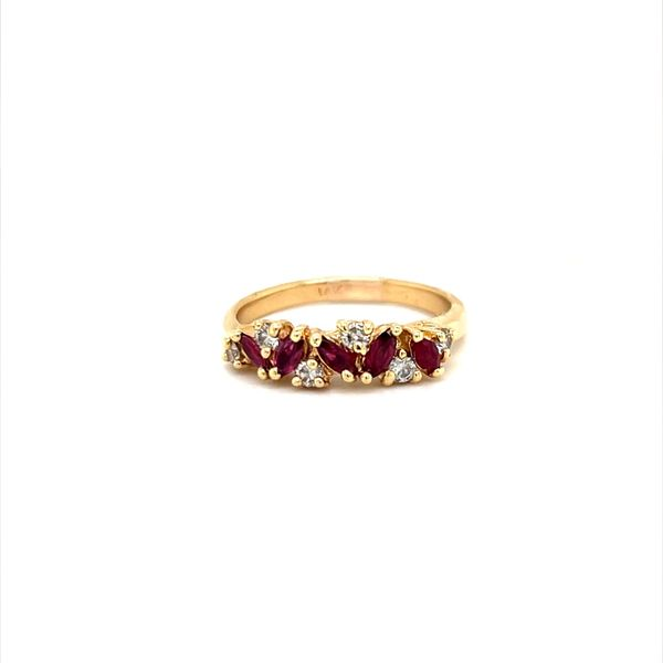 14K Yellow Gold Estate Ruby and Diamond Fashion Ring Minor Jewelry Inc. Nashville, TN