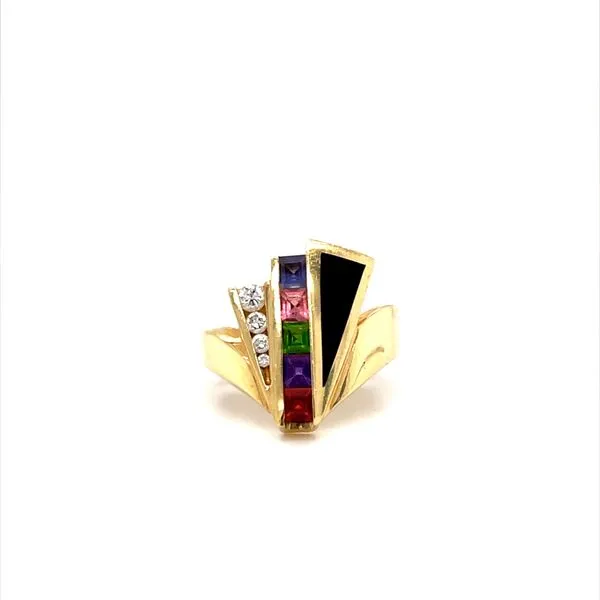 14K Yellow Gold Estate Multi-Stone Ring