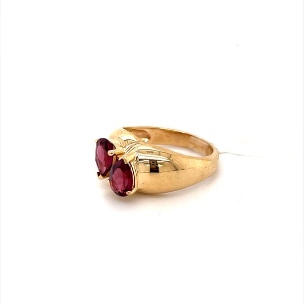 14K Yellow Gold Estate Garnet Ring Image 2 Minor Jewelry Inc. Nashville, TN