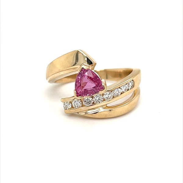 14K Yellow Gold Estate Pink Sapphire and Diamond Ring Minor Jewelry Inc. Nashville, TN