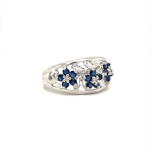 10K White Gold Estate Sapphire and Diamond Ring Image 2 Minor Jewelry Inc. Nashville, TN