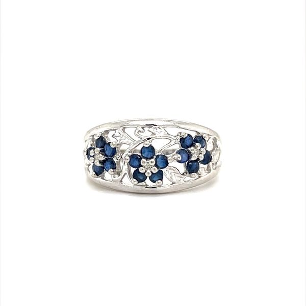 10K White Gold Estate Sapphire and Diamond Ring Minor Jewelry Inc. Nashville, TN