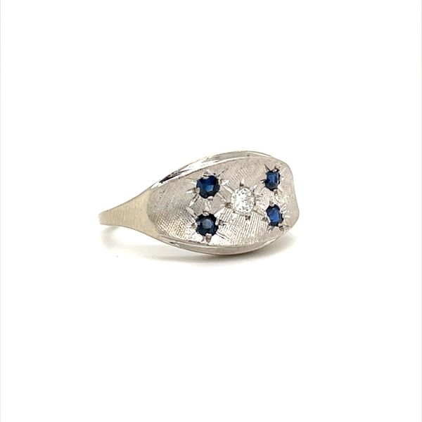 14K White Gold Estate Sapphire and Diamond Ring Image 2 Minor Jewelry Inc. Nashville, TN