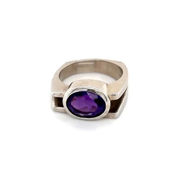 14K White Gold Estate Amethyst Ring Image 3 Minor Jewelry Inc. Nashville, TN