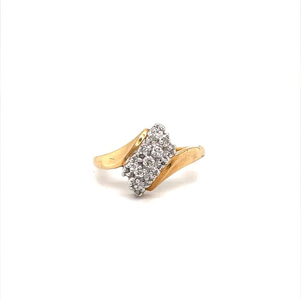 10K Yellow Gold Estate Diamond Ring with 15=0.07Ctw J/K Si2 Round Mined Diamonds Minor Jewelry Inc. Nashville, TN