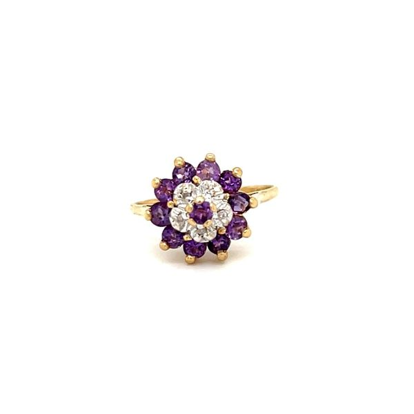 10K Yellow Gold Estate Amethysts and Diamonds Ring Minor Jewelry Inc. Nashville, TN