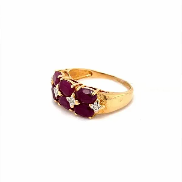 14K Yellow Gold Estate Ruby and Diamond Ring Image 2 Minor Jewelry Inc. Nashville, TN