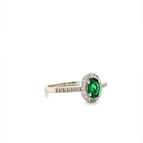 10K White Gold Estate Emerald and Diamond Ring Image 2 Minor Jewelry Inc. Nashville, TN