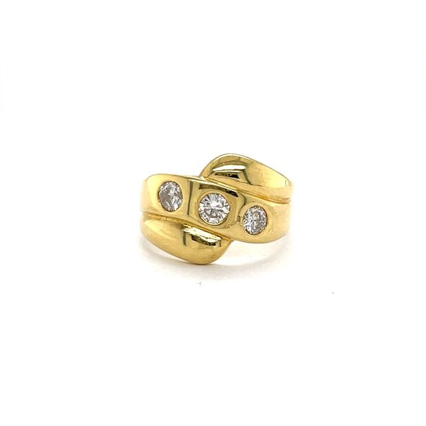 18K Yellow Gold Estate Three Stone Fashion Ring Minor Jewelry Inc. Nashville, TN