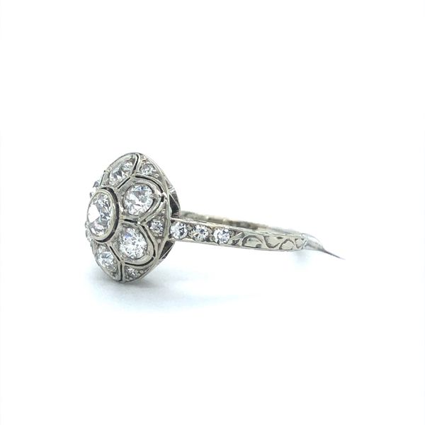 18K White Gold Estate c. 1960s Diamond Cluster Ring Image 2 Minor Jewelry Inc. Nashville, TN