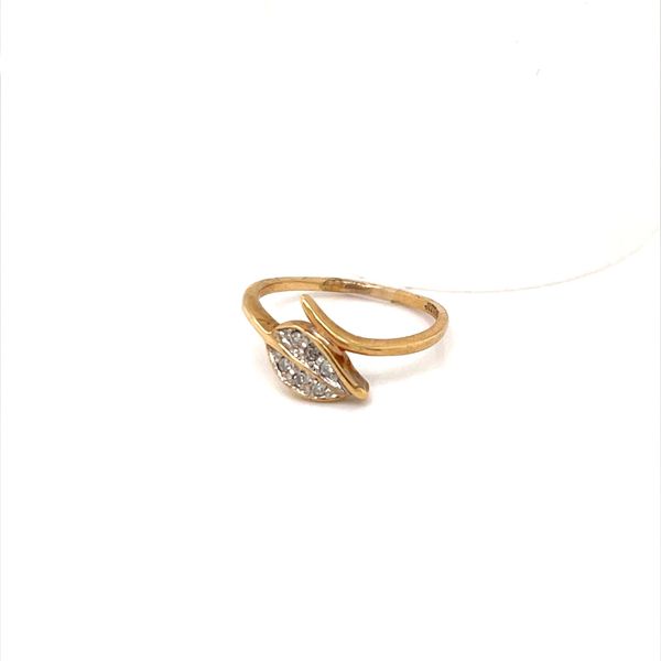 10K Yellow Gold Estate Diamond Leaf Fashion Ring Image 2 Minor Jewelry Inc. Nashville, TN