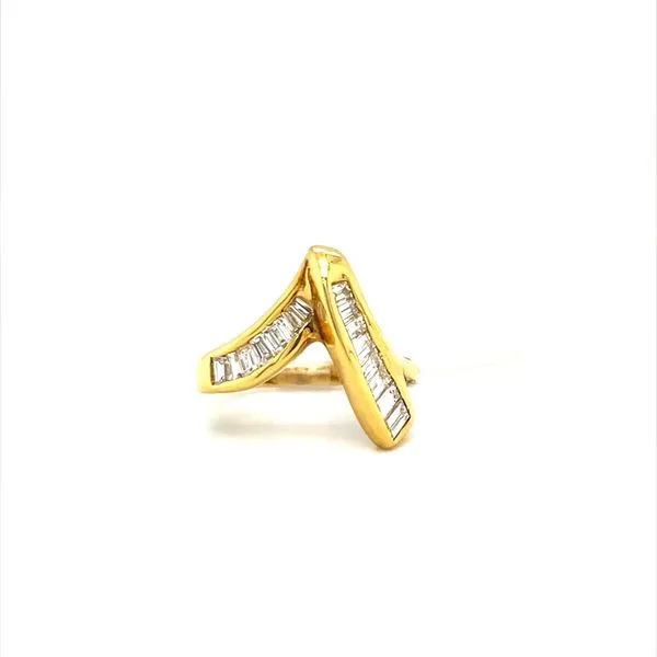 18K Yellow Gold Estate Free Form Diamond Ring Minor Jewelry Inc. Nashville, TN