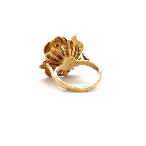 18K Yellow Gold Estate Diamond Flower Fashion Ring Image 2 Minor Jewelry Inc. Nashville, TN