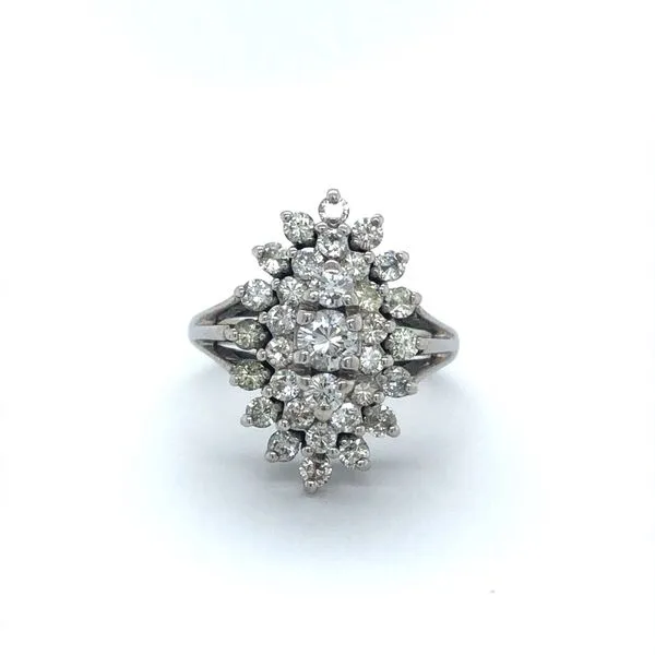 14K White Gold Estate Diamond Ring Minor Jewelry Inc. Nashville, TN