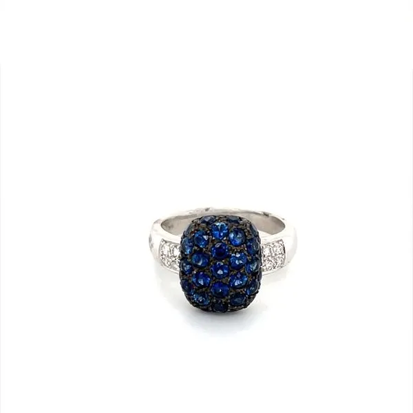 18K White Gold Estate Sapphire and Diamond Ring Minor Jewelry Inc. Nashville, TN