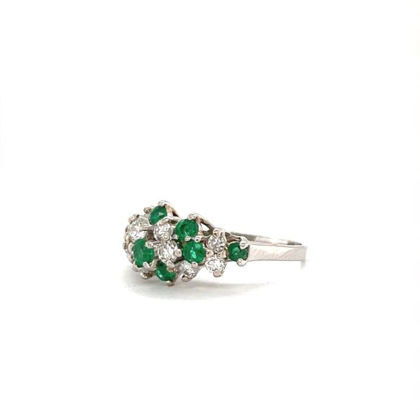 Platinum Estate Emerald and Diamond Ring Image 2 Minor Jewelry Inc. Nashville, TN