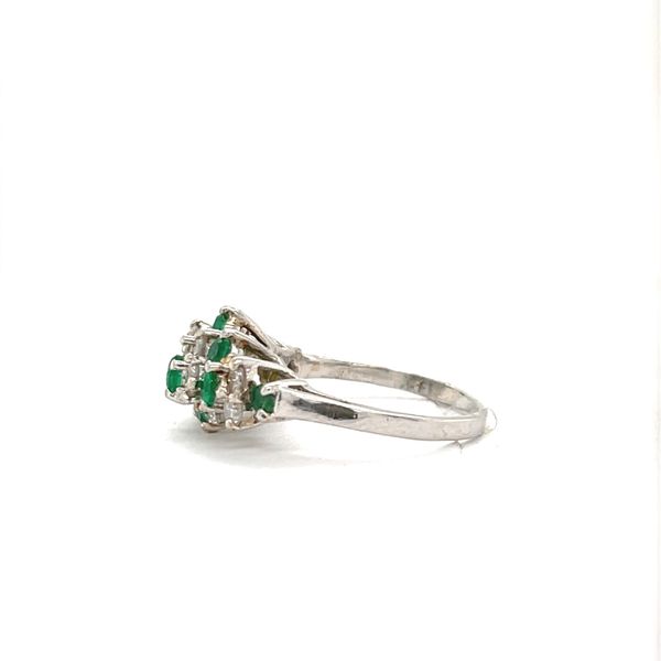 Platinum Estate Emerald and Diamond Ring Image 3 Minor Jewelry Inc. Nashville, TN