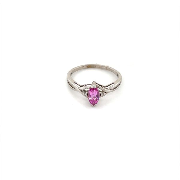 10K White Gold Estate Pink Sapphire and Diamond Ring Minor Jewelry Inc. Nashville, TN
