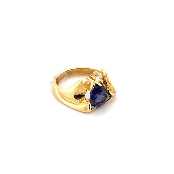 14K Yellow Gold Estate Iolite and Diamond Ring Image 2 Minor Jewelry Inc. Nashville, TN