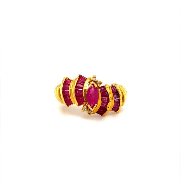 10K Yellow Gold Estate Ruby and Diamond Ring similar item image