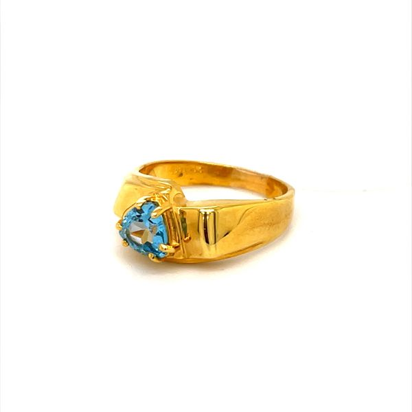 10K Yellow Gold Estate Blue Topaz Ring Image 2 Minor Jewelry Inc. Nashville, TN