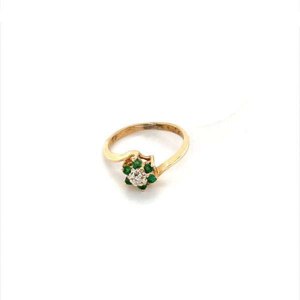 14K Yellow Gold Estate Emerald and Diamond Ring Minor Jewelry Inc. Nashville, TN