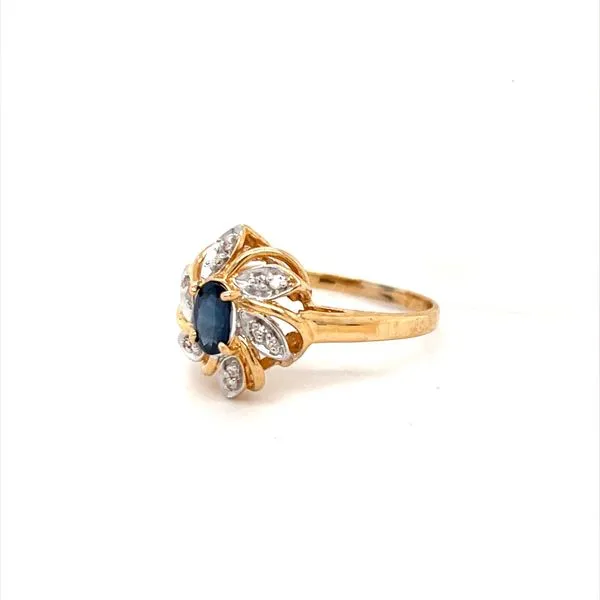 14K Yellow Gold Estate Sapphire and Diamond Ring Image 2 Minor Jewelry Inc. Nashville, TN