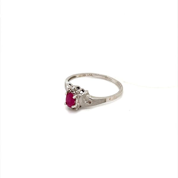14K White Gold Estate Ruby and Diamond Ring Image 2 Minor Jewelry Inc. Nashville, TN