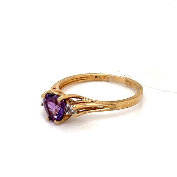10K Yellow Gold Estate Amethyst and Diamond Fashion Ring Image 2 Minor Jewelry Inc. Nashville, TN