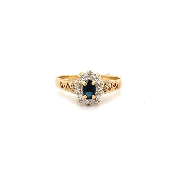 14K Yellow Gold Estate Sapphire and Diamond Ring Minor Jewelry Inc. Nashville, TN