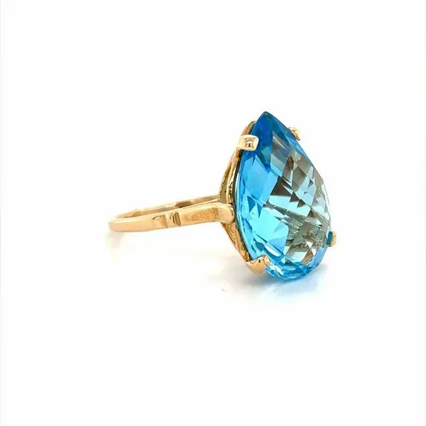 14K Yellow Gold Estate Blue Topaz Fashion Ring Minor Jewelry Inc. Nashville, TN