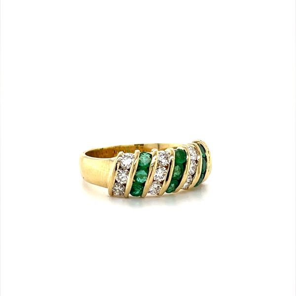 18K Yellow Gold Estate Emerald and Diamond Ring Image 2 Minor Jewelry Inc. Nashville, TN