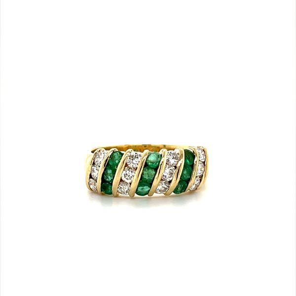 18K Yellow Gold Estate Emerald and Diamond Ring Minor Jewelry Inc. Nashville, TN