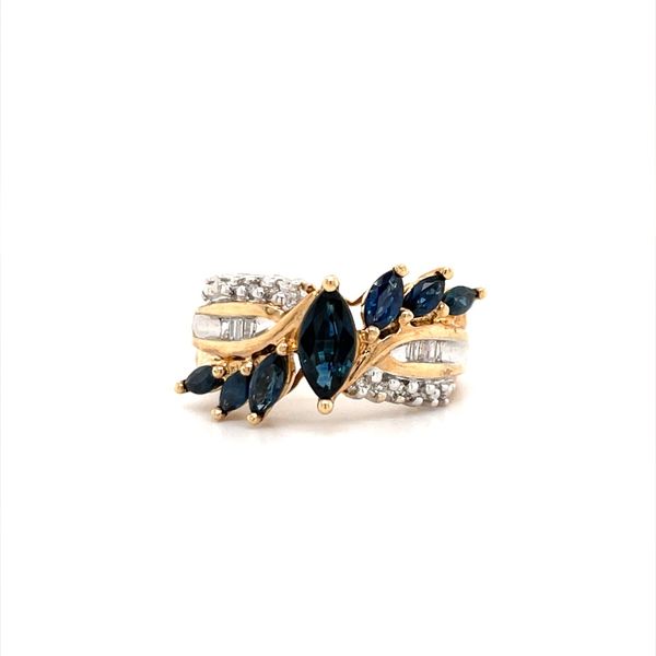 10K Yellow Gold Estate Sapphire and Diamond Ring Minor Jewelry Inc. Nashville, TN