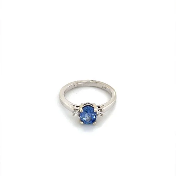 14K White Gold Estate Sapphire and Diamond Ring Minor Jewelry Inc. Nashville, TN