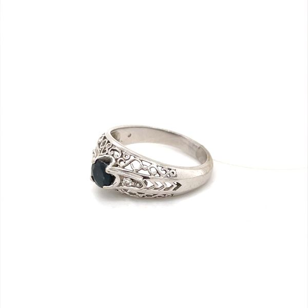 14K White Gold Estate Sapphire and Diamond Ring Image 2 Minor Jewelry Inc. Nashville, TN
