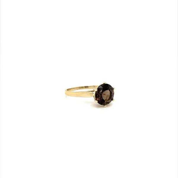 14K Yellow Gold Estate Smokey Quartz Ring