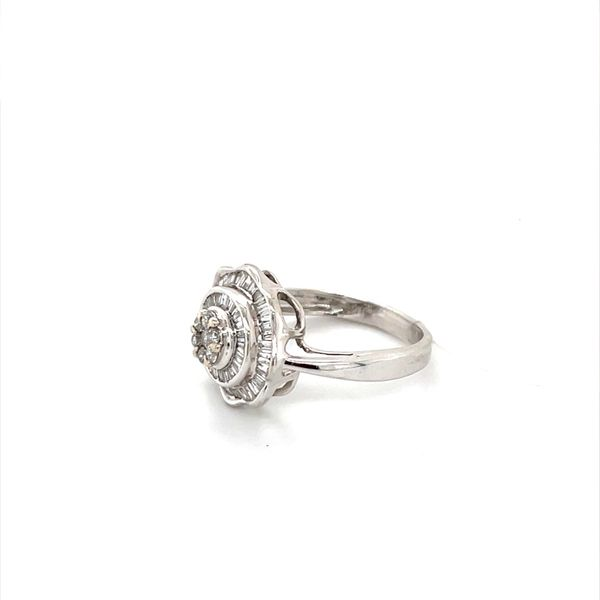 14K White Gold Estate Diamond Cluster Ring Image 2 Minor Jewelry Inc. Nashville, TN