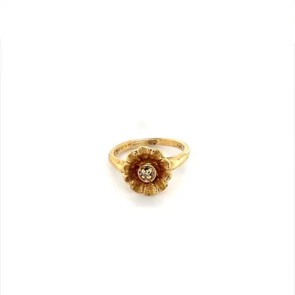 14K Yellow Gold Estate Diamond Flower Design Ring Minor Jewelry Inc. Nashville, TN