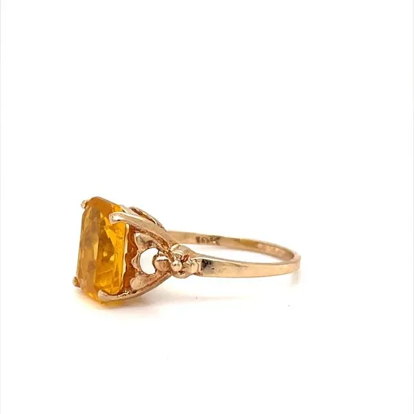 10k Orange Glass Ring Image 2 Minor Jewelry Inc. Nashville, TN