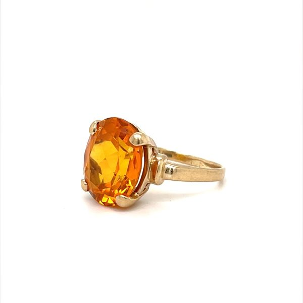 14K Yellow Gold Estate Orange Sapphire Ring Image 2 Minor Jewelry Inc. Nashville, TN