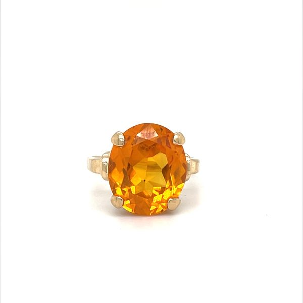 14K Yellow Gold Estate Orange Sapphire Ring Minor Jewelry Inc. Nashville, TN