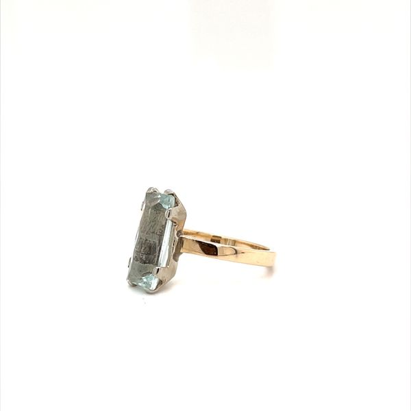 14K Yellow Gold Aquamarines Ring Image 2 Minor Jewelry Inc. Nashville, TN