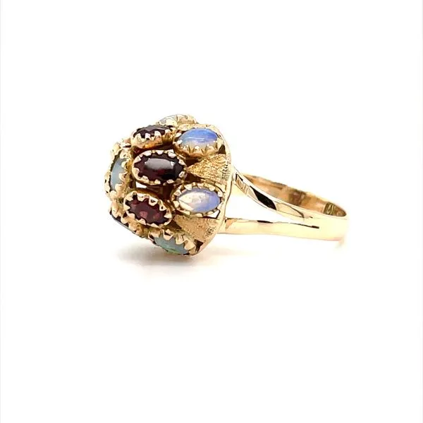 14K Yellow Gold Estate Garnet and Opal Ring Image 2 Minor Jewelry Inc. Nashville, TN