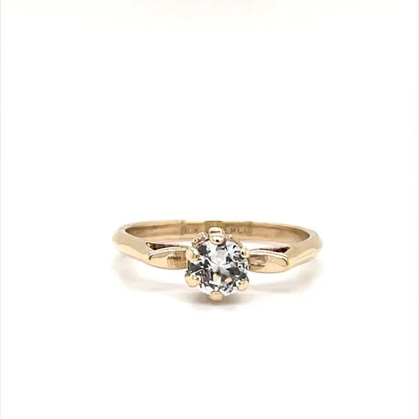 10K Yellow Gold Estate White Spinel Ring